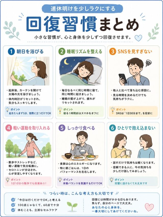 回復習慣まとめのポスターチャート