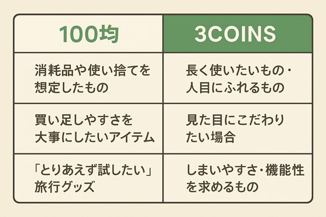 比較表