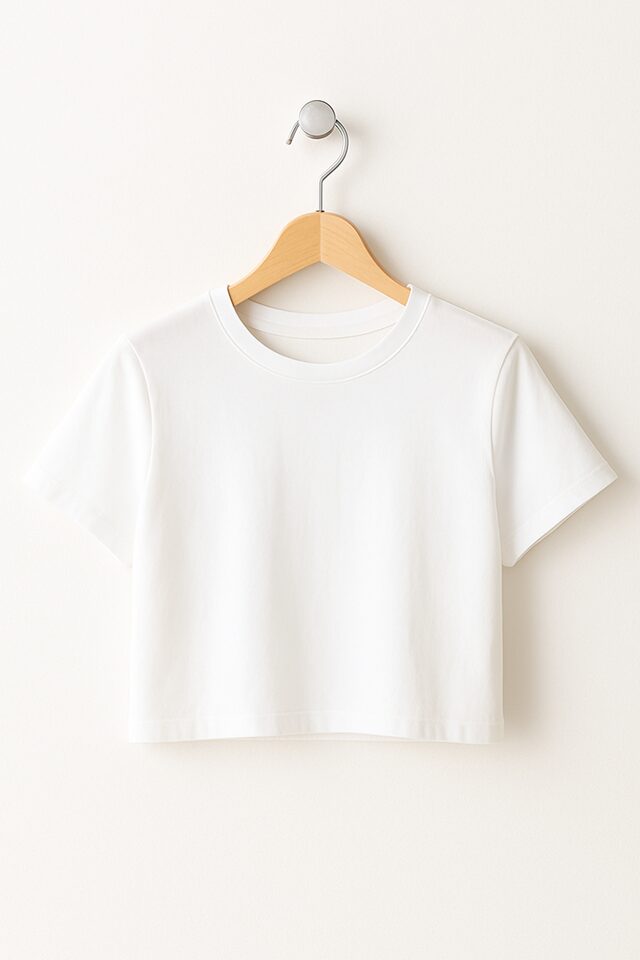 ZARA｜クロップド丈ショルダーTシャツ
