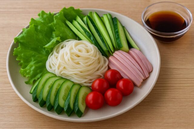 野菜たっぷりそうめんプレート