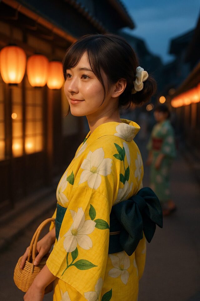 差し色で魅せる個性派浴衣