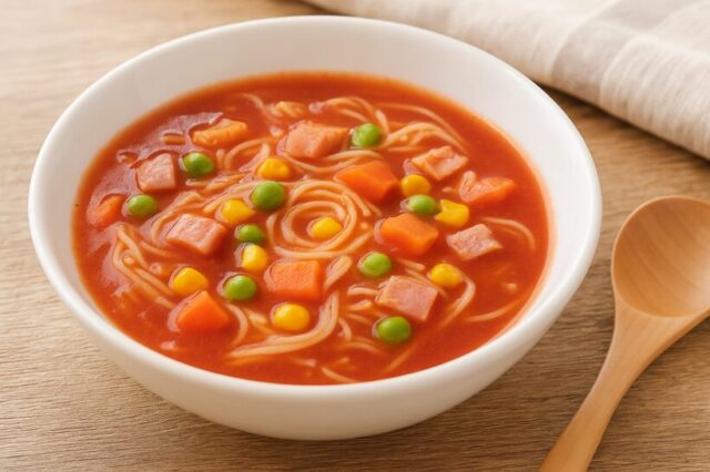 ミネストローネ風スープそうめん