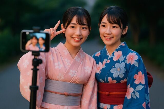 三脚を使って写真撮影