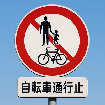 歩行者・自転車通行止め標識