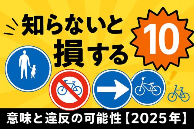 自転車も！？知らないと損する道路標識10選