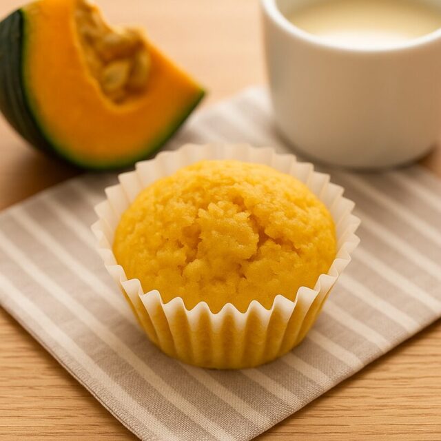 かぼちゃのやわらか蒸しケーキ（レンジでOK）