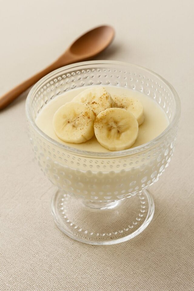 バナナヨーグルトムース（ゼラチンでふるふる食感）