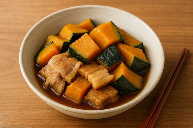豚肉とかぼちゃの甘辛煮
