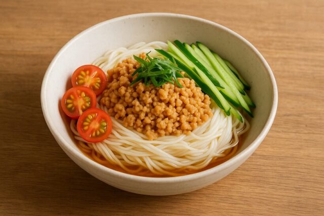 冷やし鶏そぼろそうめん