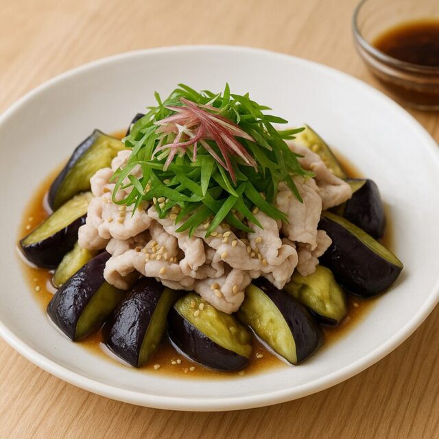 豚肉となすの冷しゃぶ風サラダ