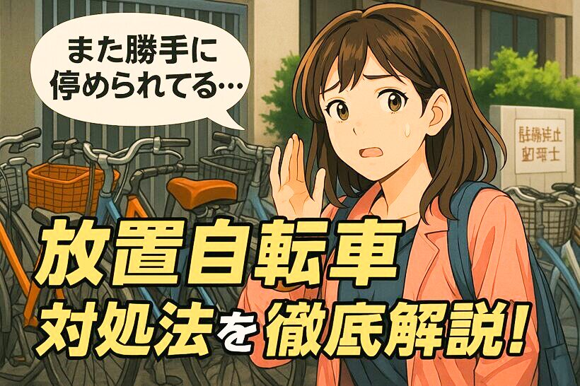 放置自転車・無断駐輪トラブルの対処法｜張り紙テンプレ付き【近年急増中】