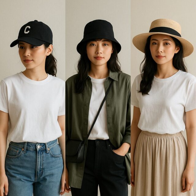 帽子でスタイル全体にアクセント