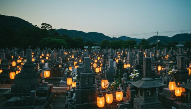 お盆のお墓参り