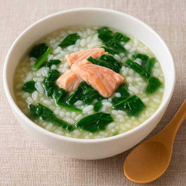 5. 鮭とほうれん草のおじや