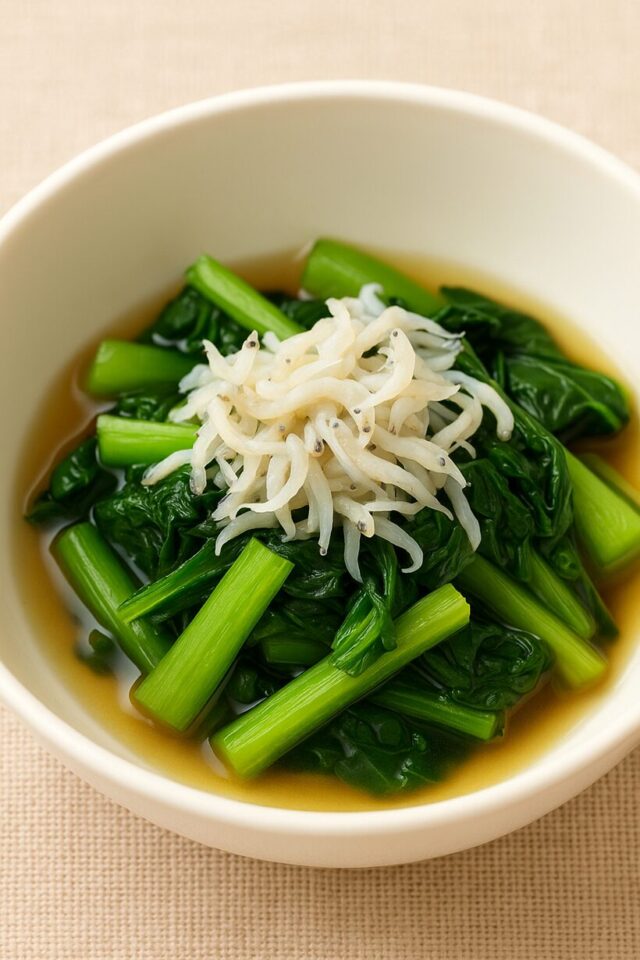 9. しらすと小松菜のおひたし
