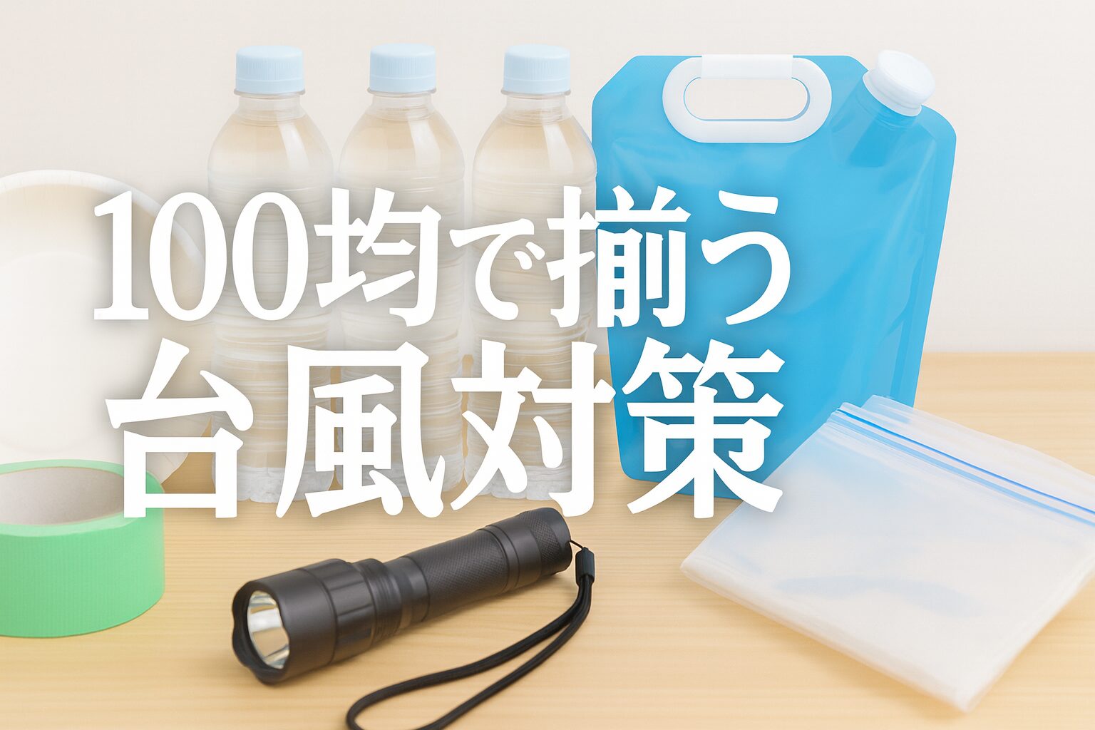 100均で揃う！台風対策グッズ15選｜窓・停電・断水への備えに