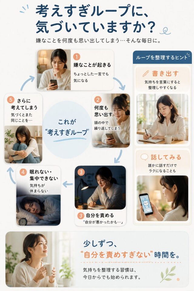 考えすぎループに陥っている女性