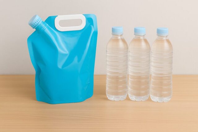 給水バッグやペットボトル