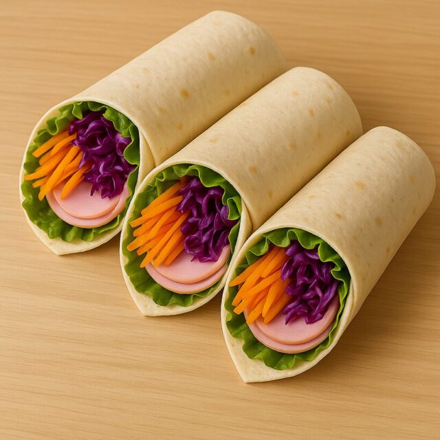 彩り野菜のラップサンド