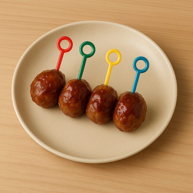 一口ハンバーグピック