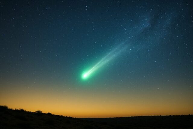 10月〜11月の夜空に輝くレモン彗星