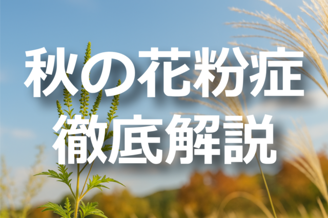 秋にも花粉症がある理由を解説。春のスギ・ヒノキとの違い、秋の特徴的な症状など。