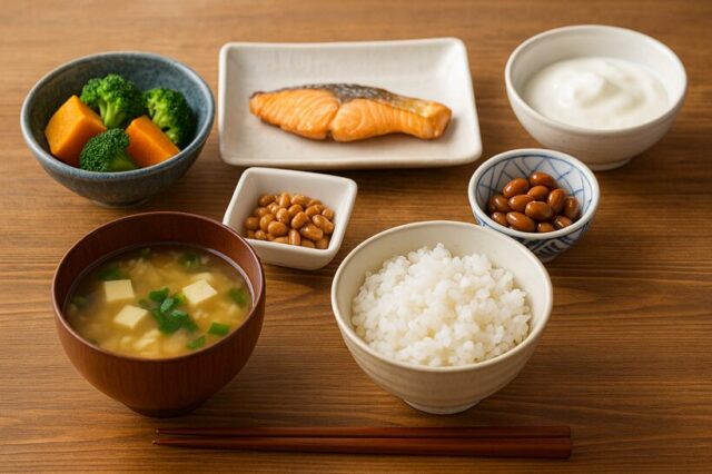 日本の秋の朝食