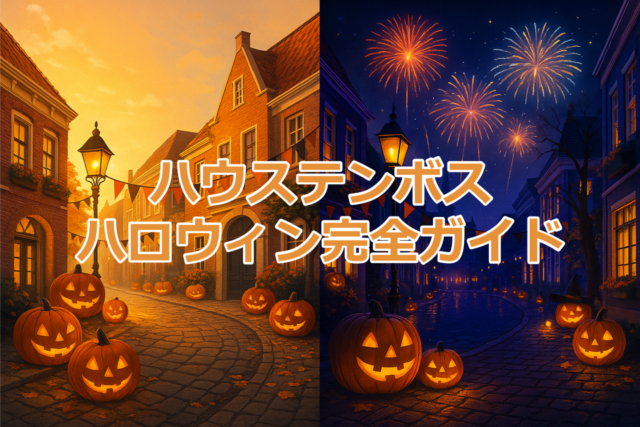 昼はミッフィーのハロウィンパレード、夜はホーンテッド・ハロウィンで盛り上がるハウステンボスの街並み