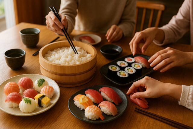 家族で囲むおうち寿司の食卓|寿司の日(11月1日)