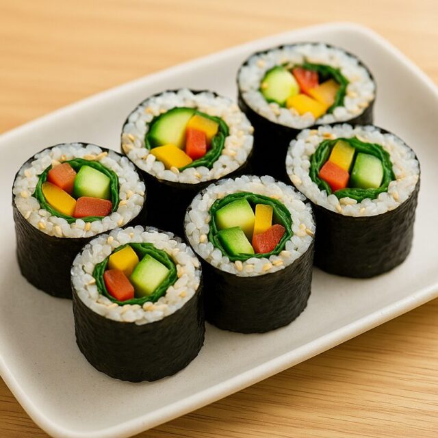 カラフル野菜のベジ寿司ロール