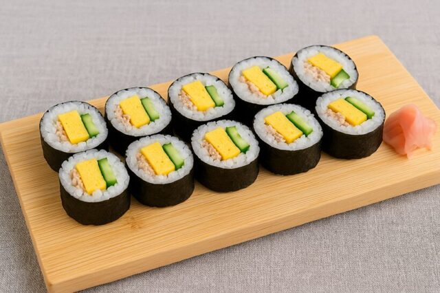 卵とツナの子ども寿司ロール