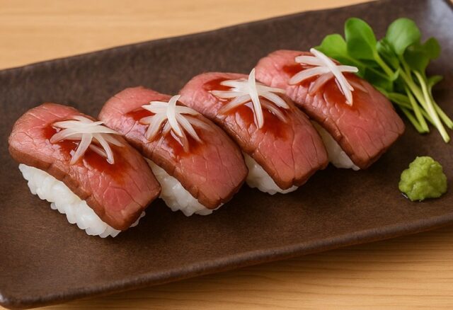 2. ローストビーフの肉寿司