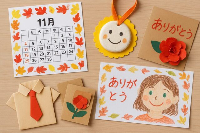 勤労感謝の日のための年代別のプレゼントや創作物