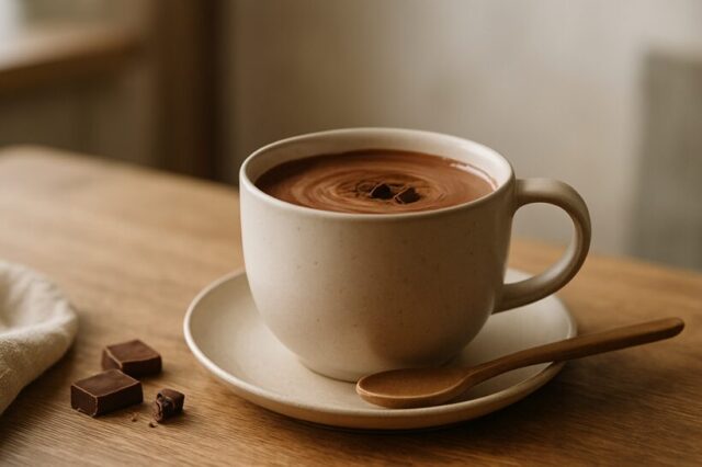 フェアトレードチョコのホットショコラ
