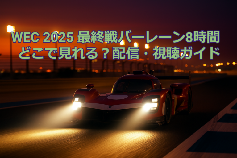 WEC 2025 最終戦バーレーン8時間を走るハイパーカーと夕暮れのサーキット