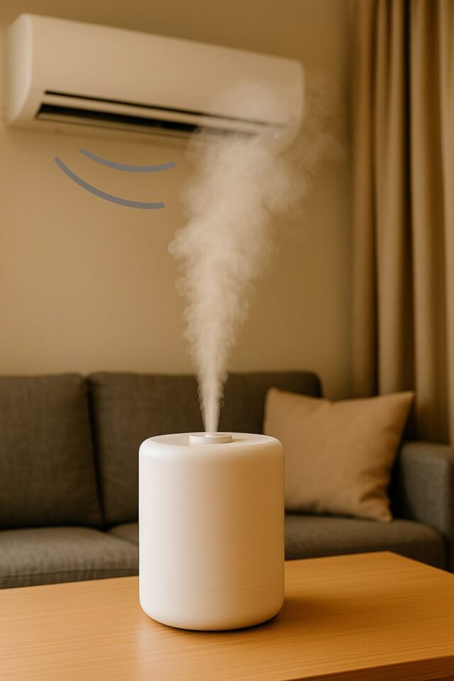 ④ エアコンの真下や風が強く当たる場所