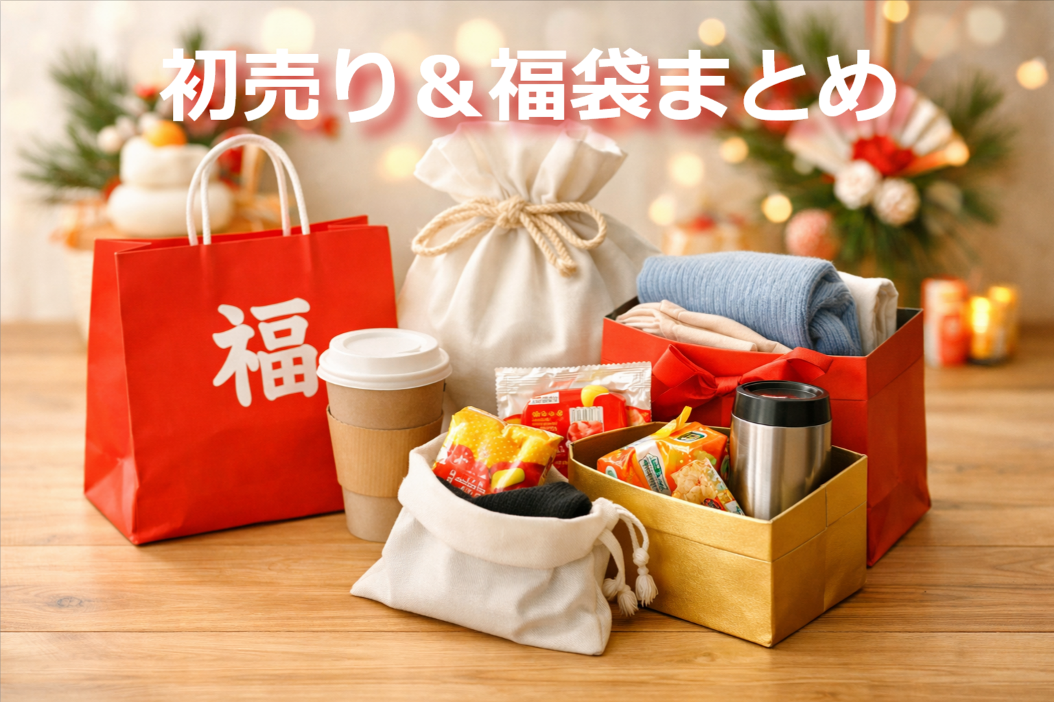 2026年の初売りと福袋をイメージした食品・アパレル・雑貨の福袋