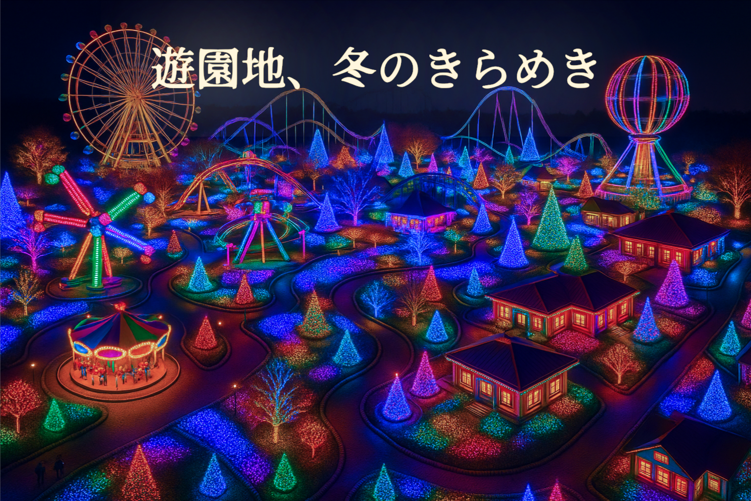 東京・関東の遊園地で楽しめる冬のイルミネーション風景