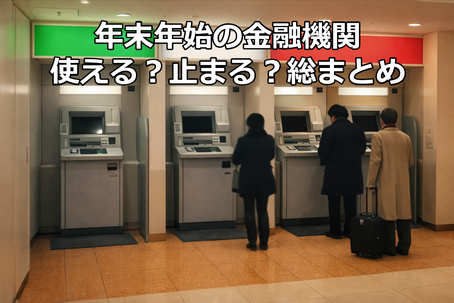 年末年始の金融機関 使える？止まる？総まとめ