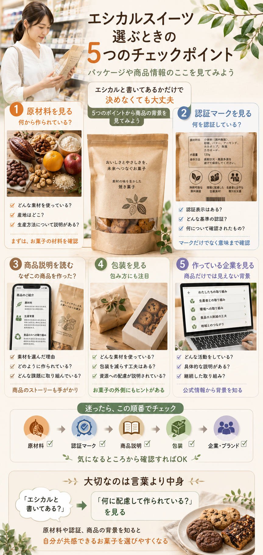 エシカルスイーツを選ぶ5つのチェックポイント
