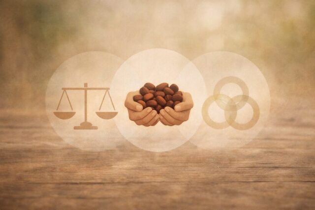 公平な取引を象徴するフェアトレード認証の考え方を表したイメージ