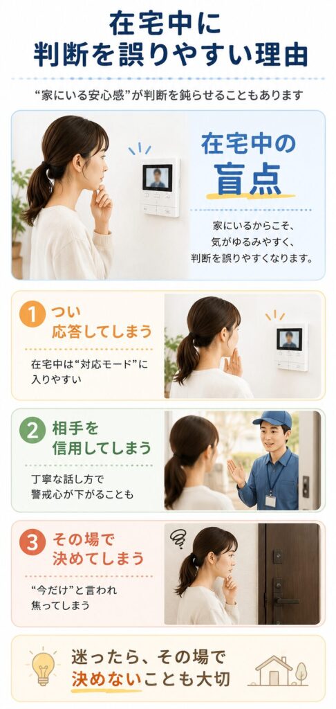 在宅中に判断を誤りやすい理由
