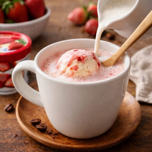 冬限定フレーバー × ホットミルクで飲むアイス