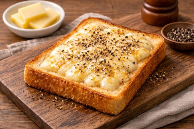 チーズ×黒胡椒の「大人の惣菜トースト」