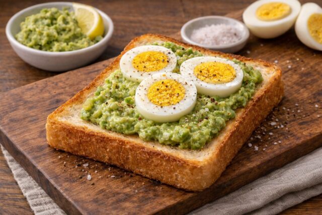 アボカド×ゆで卵の「ヘルシーオープンサンド」