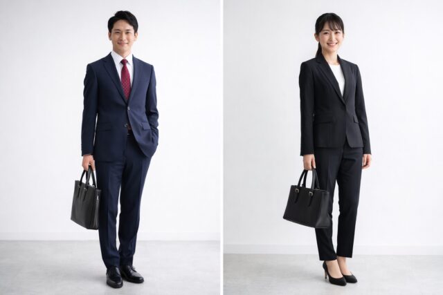 入社式の男女別正解コーデ
