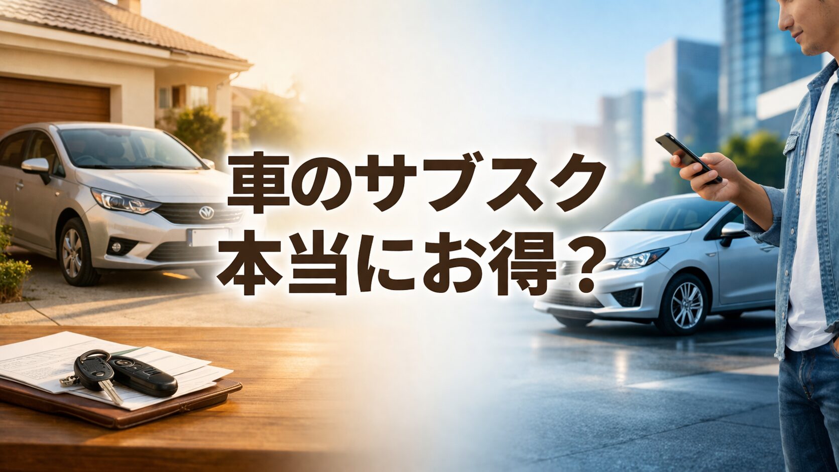 車のサブスクは本当にお得？購入との違いを比較したイメージ
