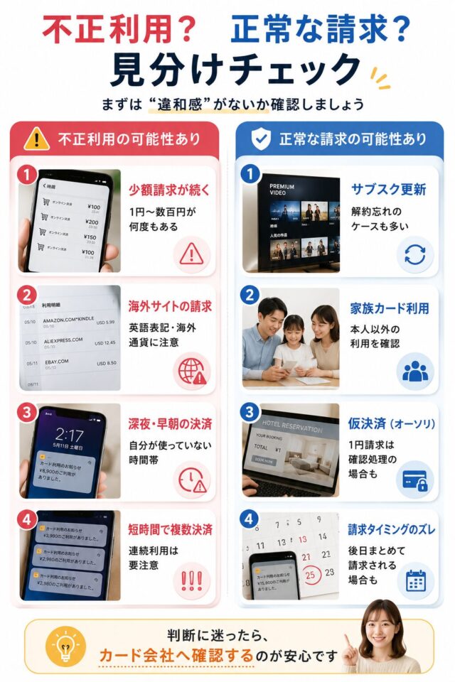 不正利用?正常な請求?見分けチェック