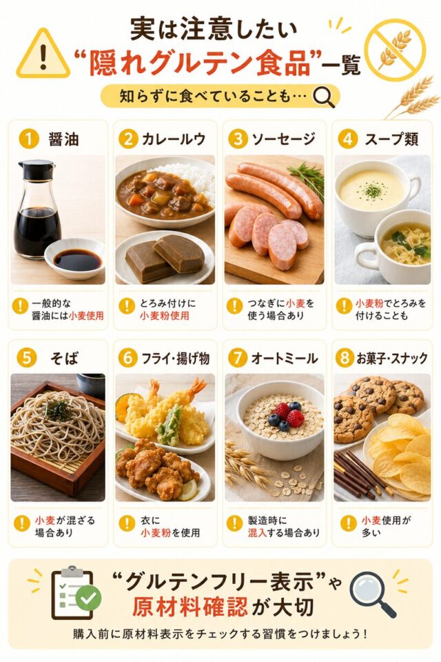実はグルテンが入っている“隠れグルテン食品”一覧