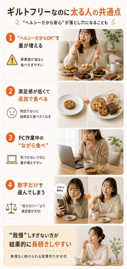 ギルトフリースイーツなのに太る人の共通点